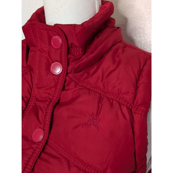 AEROPOSTALE Puffer Vest Juniors Size M Jacket Red - Picture 4 of 11